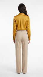 Chemise en Satin Moutarde